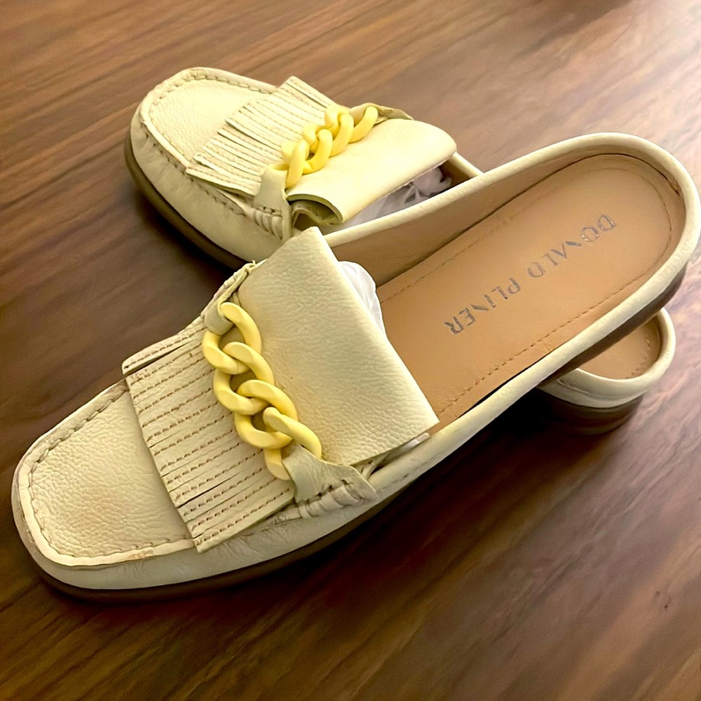 NEW Donald Pliner MIKA Loafer Mule Nubuc Leather Size 6.5 NWOT slip on